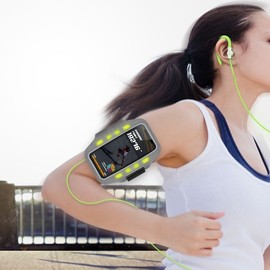 LED Luminous Smartphone Safety Armband for Riding, Running, and Night Hiking Navy