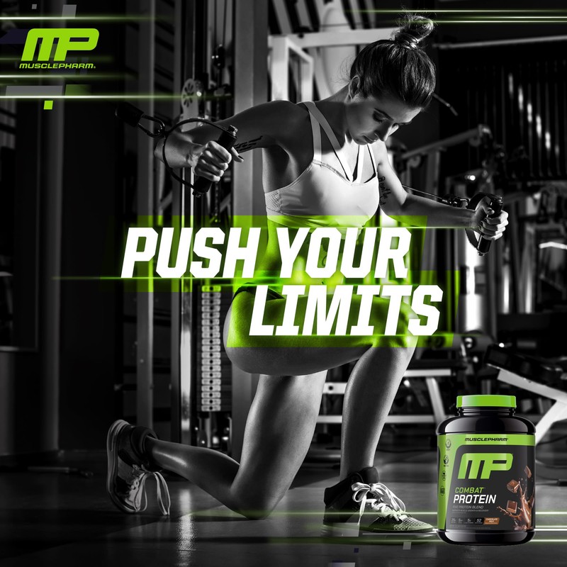 MusclePharm Combat Protein Powder, Chocolate Milk Flavor, Fuels Muscles for