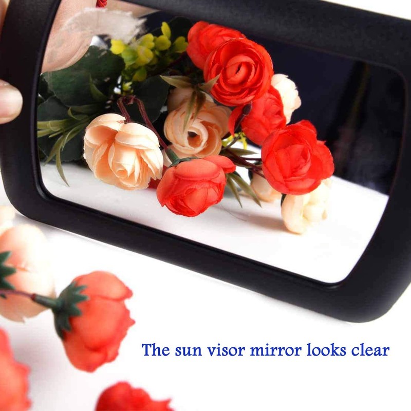 Silence Shopping Sun Visor Mirror Clip-On, Car Makeup Vanity Mirror,