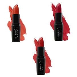 Kit Labial Mate Bissú Tonos Rojos 3 Pzas (Rojo, 3)