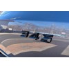 OVERLAND SPY (2pc) Gloss Black 345 Badge Emblem Chrome Trim