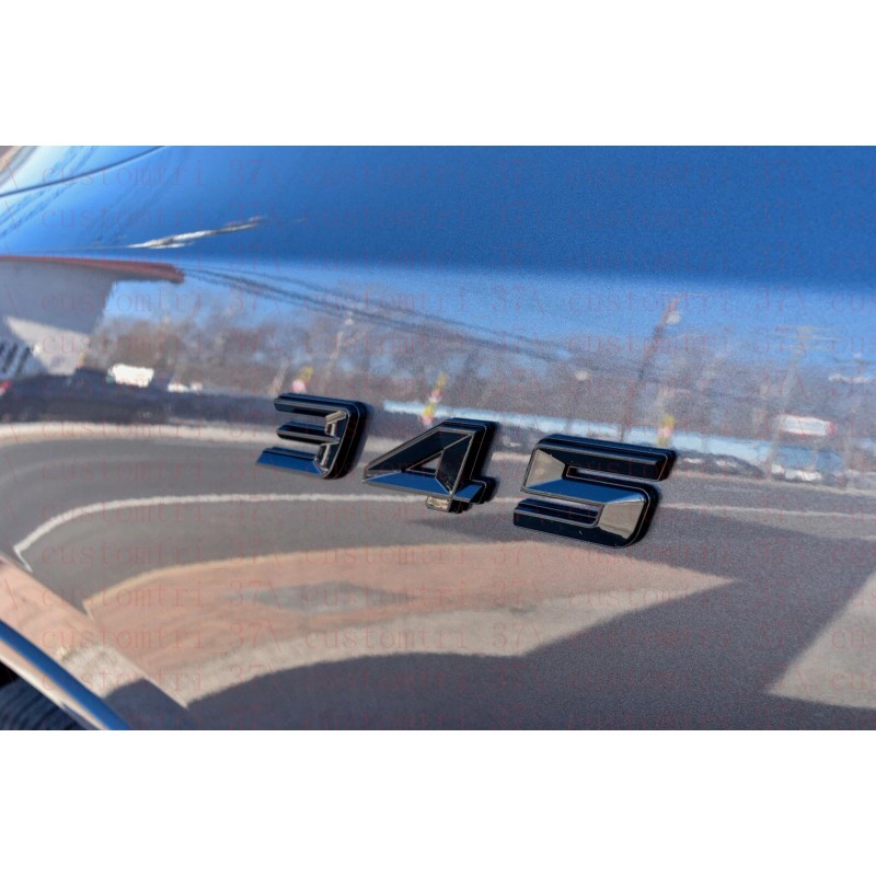 OVERLAND SPY (2pc) Gloss Black 345 Badge Emblem Chrome Trim