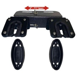 Double Headrest Gun Rack for Truck or Car, Black