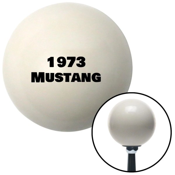 American Shifter Company Black 1973 Mustang Ivory Shift Knob w/
