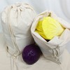 Freletry Drawstring 100% Cotton Muslin Bags Reusable Storage Bag for