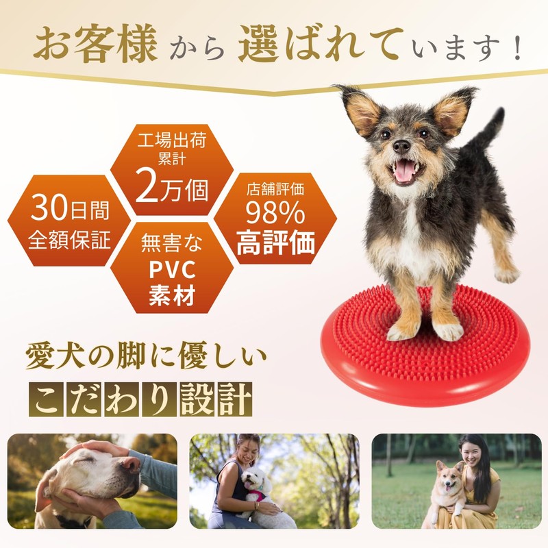 JON TORUDO Dog Balance Disc Core Training (Red)
