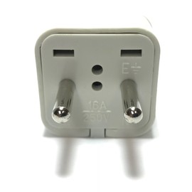 Seven Star Universal Travel Plug Adapters for All Countries World Wide White Multi-Packs (1 Pack, for Europe & Asia - 2 Round Pins - Type C)