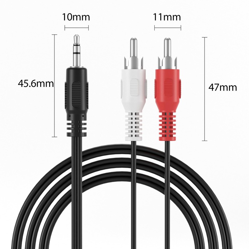 JAMEGA - 3 m RCA Audio Cable Stereo 3.5 mm