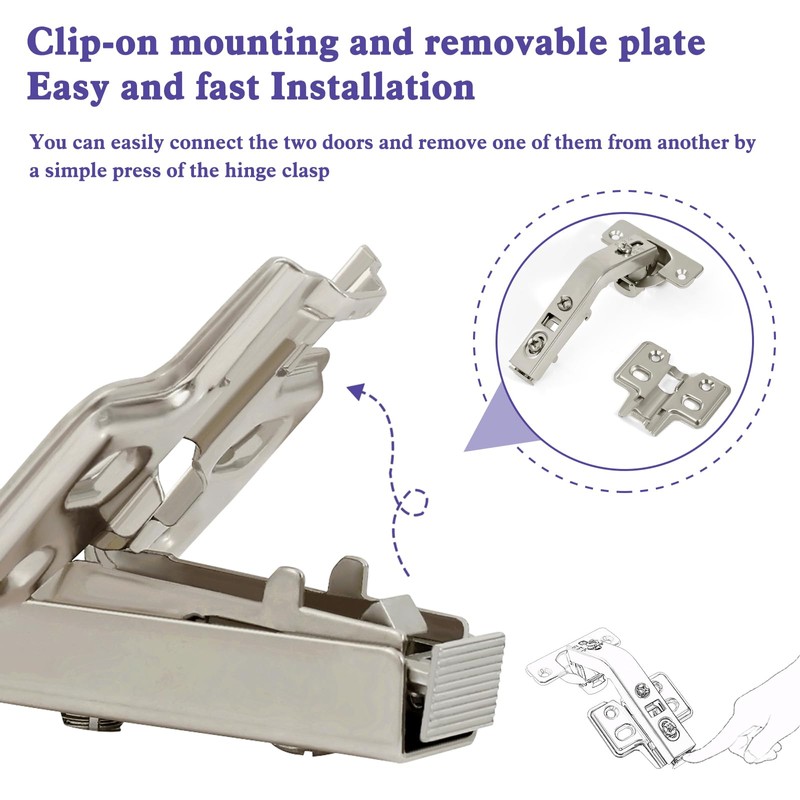 2 Pack 135 Degree Corner Hinges,Kitchen Cabinet Corner Door Hinges