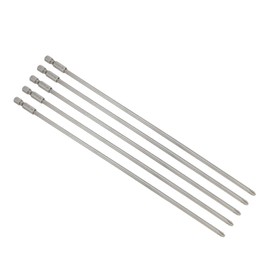 Rannb 1/4 Inch Hex Shank Magnetic Phillips Screw Head Screwdriver Bits PH2 4.5mm Dia Long Cross Head Magnetic Screwdriver Bits 10 inch Length-5pcs