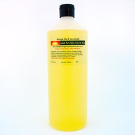 Lavender Wash Hand & Body Wash, Shower Gel, Liquid Soap, Handmade. Vegan. Natural Skin Care (Lavender Wash, 1 litre)
