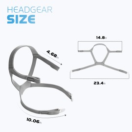 F40 Headgear Replacement for ResMed AirFit F40 Full Face Mask Strap, Adjustable Elastic CPAP Headgear with 2 Magnetic Clips, Standard F40 Head Strap