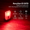 RovyVon E5R Keychain Flashlight, Glow in the Dark, Dual Power