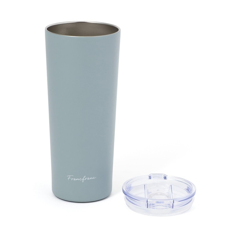 Francfranc Stainless Steel Tumbler with Lid, 650ml, Blue