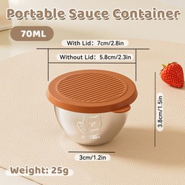 Mulaibdin Pack of 12 Food Storage Containers with Lid, Small, Sauce Container, Stainless Steel, 70 ml, Dressing Container to Go, Leak-Proof for Salad, Dips, Snack, Spices, Baby Porridge, Freezing