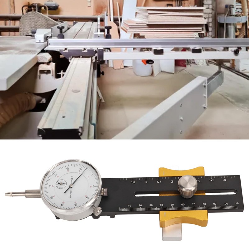 Fafeicy Table Saw Gauge, Woodworking Table Saw Gauge Adjustable Calibration
