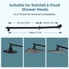 iFealClear All Metal 16" Shower Head Extension Arm, Solid Brass