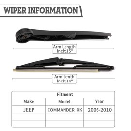 HODEE Rear Wiper Arm Blade Nut Set Replacement for Jeep Commander 2006-2010,Rear Wiper Cover Accessories Assembly, Wiper Cap Set for Back Windshield Window, OE: 5174877AA