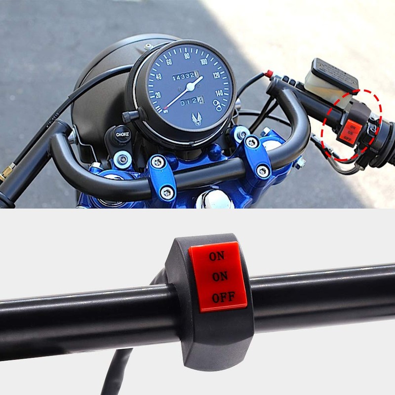 YnGia Motorcycle Handlebar Switch - 7/8 inch Driving Foglight ON/ON/OFF