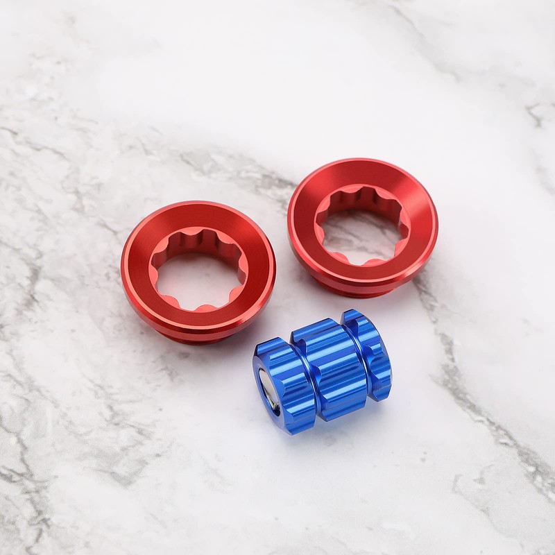 eMagTech 2PCS Bicycle Crank Adjusting Caps with Tool Compatible wtih