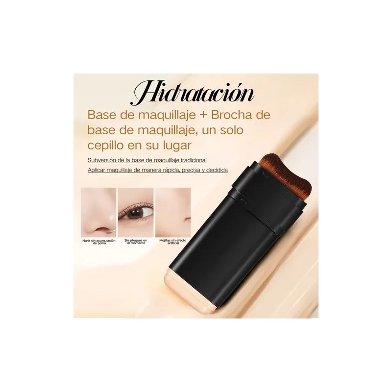 Base En Barra Corrector Facial Doble Punta Con Brocha 20g