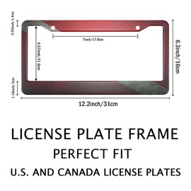 Smooffly Vintage Style Scuba Flag License Plate Frame Diver Down Flag License Plate Frames Funny Auto Accessory Bracket Stainless Steel License Plate for Women Men 12.2 x 6.3 Inch