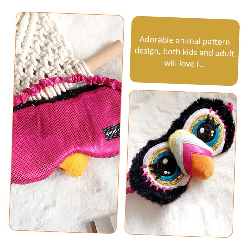 TOVINANNA Adorable Animal Pattern Eye Mask for Sleeping Soft Plush