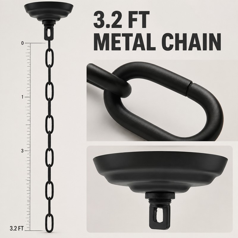 Heavy Duty Canopy Kit with 3.2FT Pendant Light Chain -