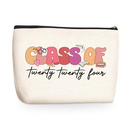 Class of 2024 Graduation Gifts Makeup Bag Senior 2024 High Senior Phd Graduation Gifts Congratulations Gift Cosmetic Bag University College Masters Degree Graduation Gifts for Women Friends Niece