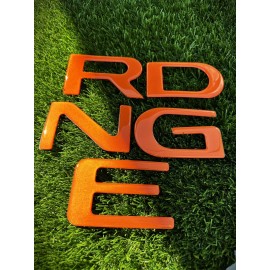 AUTOCARIMAGE RAISED TAILGATE LETTERS for RIDGELINE 2024 2025 ORANGE