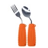 Ehucon Adaptive Utensils,Curved Angled Spoon and Fork Set,for Tremors Parkinsons