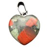 Steinfixx® - Genuine Gemstone Heart Pendant with Silver Eyelet |