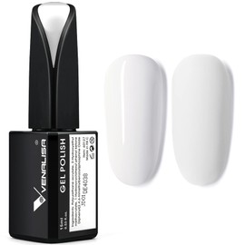 VENALISA nail art 15ml pastel pure milky translucent sparkle white color uv gel nail polish
