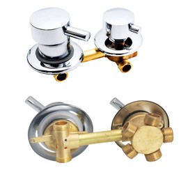 Brass 2/3/4/5-Way Mixer Valve Shower Fittings with Ceramic Filter Element, Cold and Hot Water Valve, Middle Distance 9/10/12.5/14.5 cm (10 cm, Fileté 5 voies)