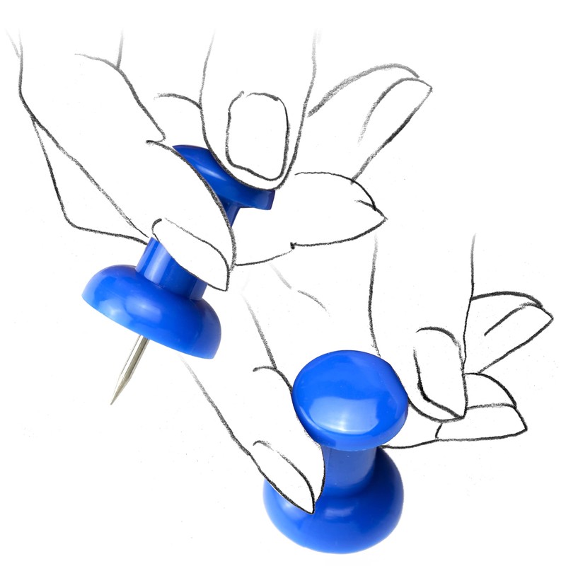 Officemate Giant Push Pins, 1.5" Assorted Colors, 2 Tubs of