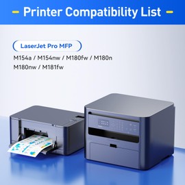 JCTONER 204A Toner Cartridge 4-Pack High Yield Replacement for HP 204A 204X CF510A CF511A CF512A CF513A Compatible for HP Color Laserjet Pro MFP M180fw M181fw M180n M180nw M154a M154nw Printer Ink Black Copy