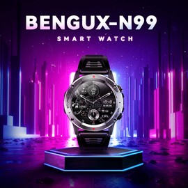Bengux Smartwatch Herren mit Telefonfunktion 1,39Zoll HD Voll Touchscreen IP68 mit 100+ Sportmodi Fitness Tracker Sportuhr Schlafmonitor Schrittzähler Message Reminder Pulsuhr für Android iOS(Schwarz)