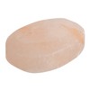 Pure Himalayan Salt Works Flat Oval Massage Stone, Pink Crystal
