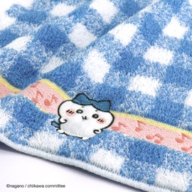Chiikawa Musical Note Towel Handkerchief, Blue, Pile, Cute, 41-1050070, Approx. 9.8 x 9.8 inches (25 x 25 cm)