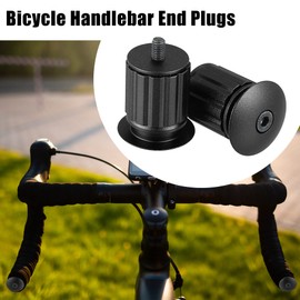 X AUTOHAUX 1 Pair Aluminum Alloy 17.5-22mm Handlebar End Plugs for Road Mountain Bicycle Adjustable Handlebar Bike Bar Ends Black