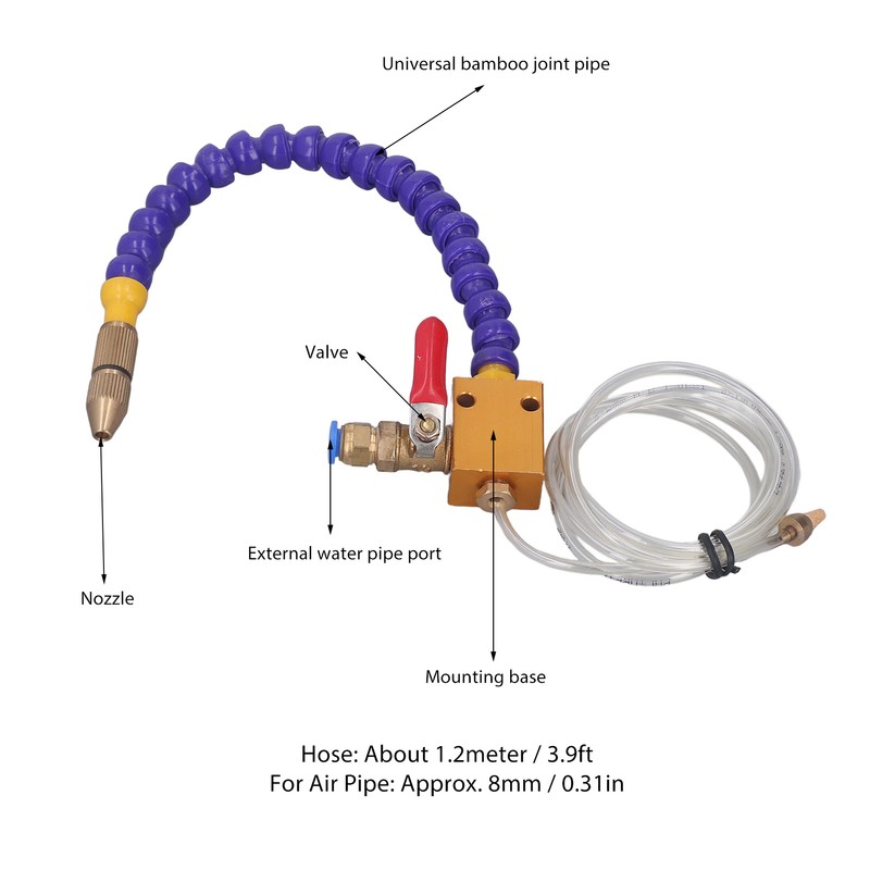 Mist Coolant Lubrication Spray System Kit Metal Cutting Engraving Cooling
