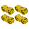 Hihaha Schlauch-Separator-Klemmfitting-Adapter/Rohrleitungsschlauchlinienseparator-Klemmwerkzeug AN6 14mm 4 Stück Goldton
