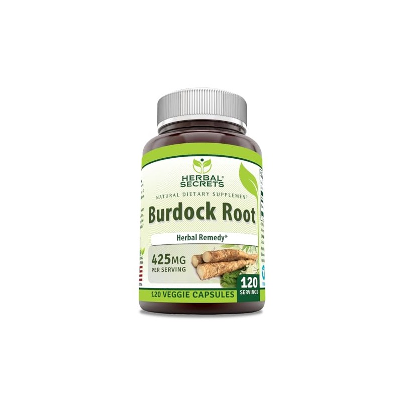 Herbal Secrets Burdock Root Supplement | 425 Mg Per Serving