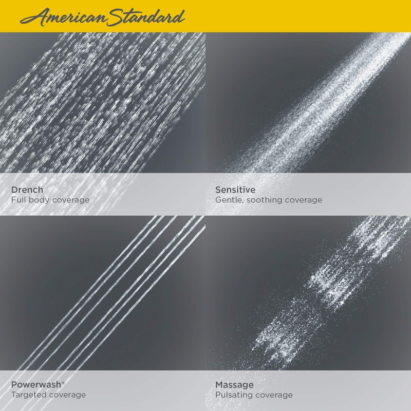 American Standard 9035474.295 Spectra+ eTouch 4-Function Shower Head, 2.5 GPM,