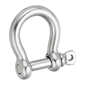 PATIKIL Screw Pin Shackle 8mm 5/16" 705lb, 316 Stainless Steel Forged Bow Shackle Marine Grade for Chains Wire Rope Outdoor, Silver