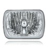 Octane Lighting 7X6 Crystal Clear Glass Lens Metal Headlight H4