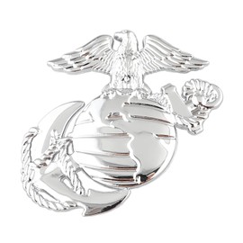 US Marine Corps Truck Emblem Hawk Funny Car Badge for EGA Sticker Auto Motorcycles Exterior Accessories (Silver)
