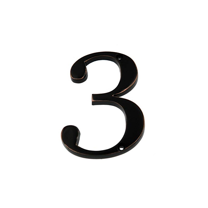 Aged Bronze 4" House Address Number (3)