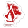 Spreadshirt Assassin's Creed Shadows Rotes Logo Transparent Sticker, max. 10