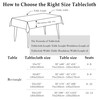 YUNSYHAI Table Cloth Rectangle Table, Striped Embroidered Tablecloth, Cotton Linen